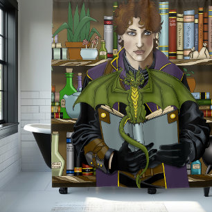 Rideaux De Douche Assistant Imaginaire Livres Potions Dragon
