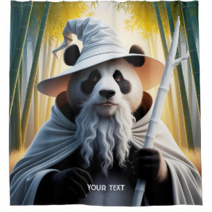 Rideaux De Douche Assistant Vieux Panda Imaginaire