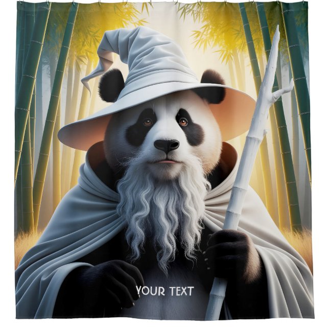 Rideaux De Douche Assistant Vieux Panda Imaginaire (Devant)