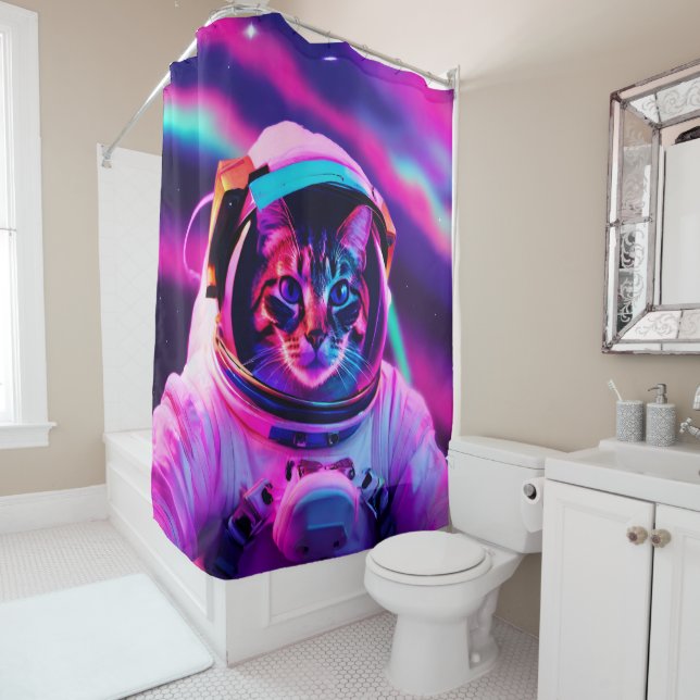 Rideaux De Douche astronaute (En situation)