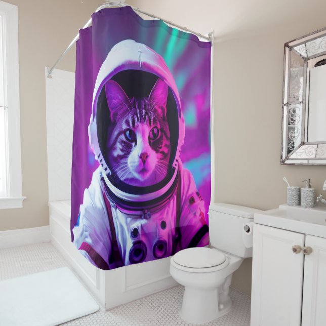 Rideaux De Douche astronaute (En situation)