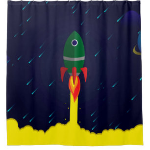 Rideaux De Douche astronaute astronaute de vaisseau spatial de fusée