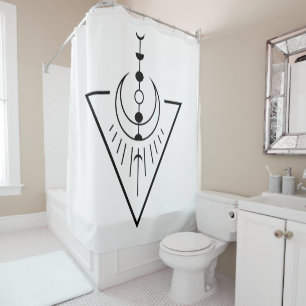 Rideaux De Douche augmentation des phases de la lune de soleil