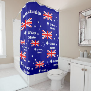 Rideaux De Douche Australian Flag & G'day Mate shower / Australie