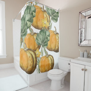 Rideaux De Douche Automne Aquarelle d'automne Citrouilles Vintages