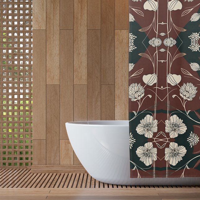 Rideaux De Douche Automne Noir Bloom (Créateur téléchargé)