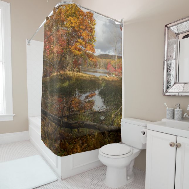 Rideaux De Douche Automne nord-est (En situation)