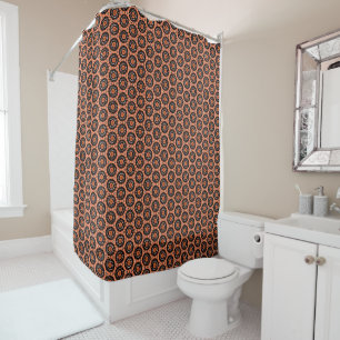 Rideaux De Douche Automne Orange Floral