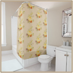 Rideaux De Douche Automne Russe Automne Jaune Beige et Or