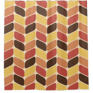 Rideaux De Douche Automne vintage des rectangles diagonales