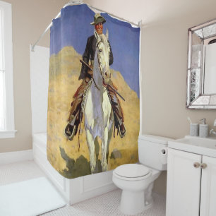 Rideaux De Douche “Autoportrait à cheval” de Frederic Remington