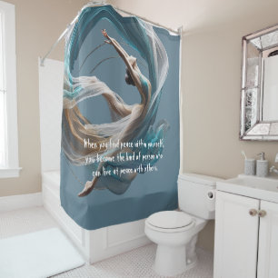 Rideaux De Douche Avion Air Yoga Instructeur Pilates Fitness