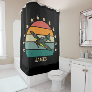 Rideaux De Douche Avion de chasse militaire de la Seconde Guerre mon