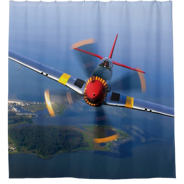 Rideaux De Douche Avion de chasse P-51 Mustang (Devant)