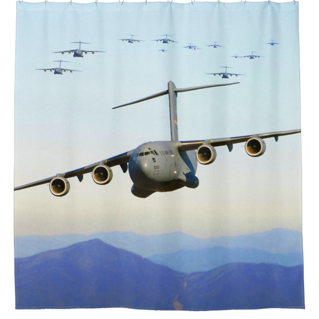 Rideaux De Douche Avion militaire C-17 Globemaster III (Devant)
