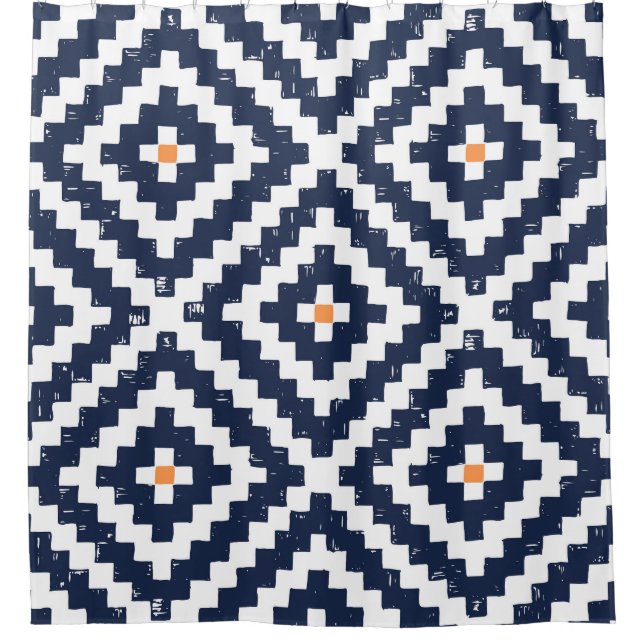 Rideaux De Douche Aztec Navajo, Motif ethnique sans mer (Devant)