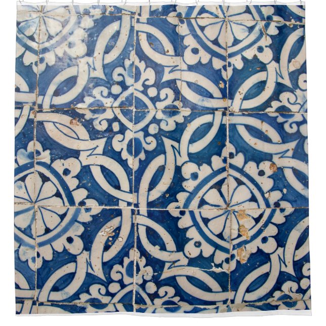 Rideaux De Douche Azulejo portugais vintage (Devant)