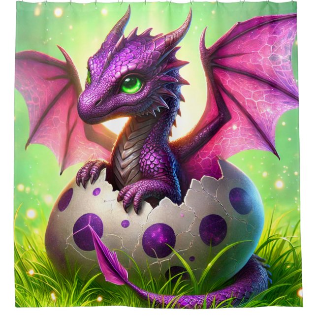 Rideaux De Douche Baby Dragon (Devant)