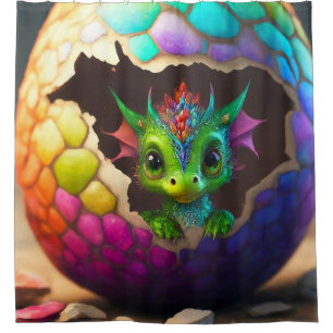 Rideaux De Douche Baby Dragon