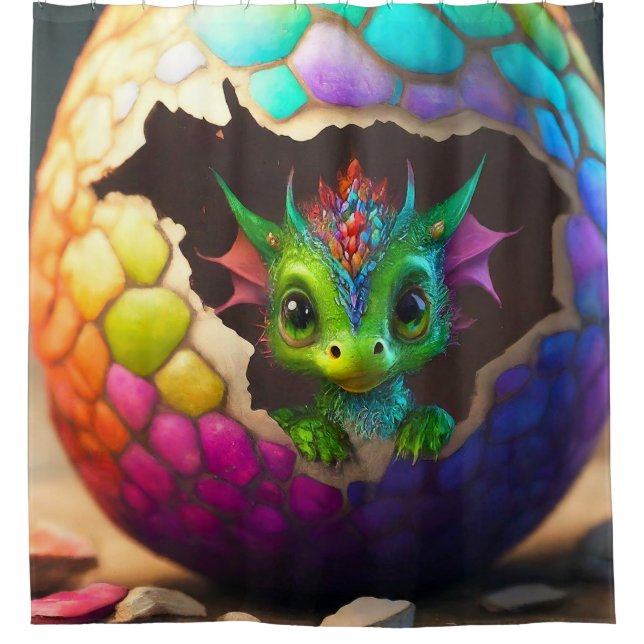 Rideaux De Douche Baby Dragon (Devant)