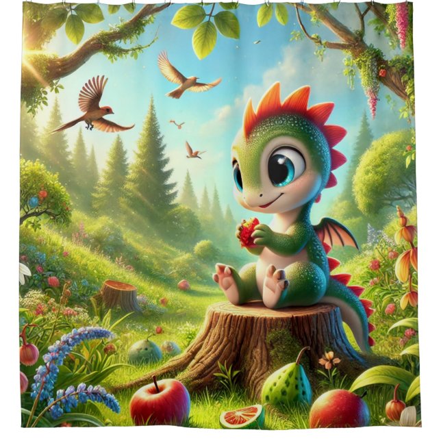 Rideaux De Douche Baby Dragon (Devant)