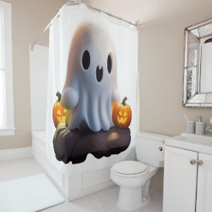 Rideaux De Douche Baby Ghost Déplaisant mignon caractère Halloween