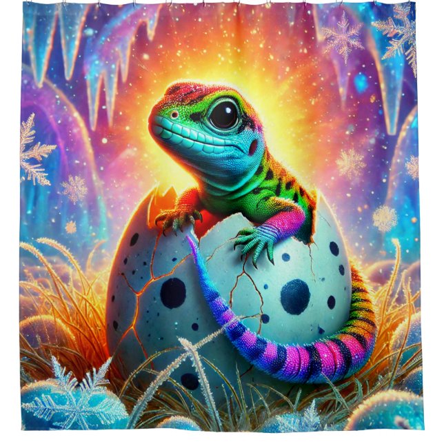 Rideaux De Douche Baby Lizard Hatching (Devant)
