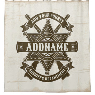 Rideaux De Douche Badge de Rifles Adjoint Old West Sheriff Personnal