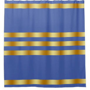 Rideaux De Douche Badge personnalisé couleur or uni noir S