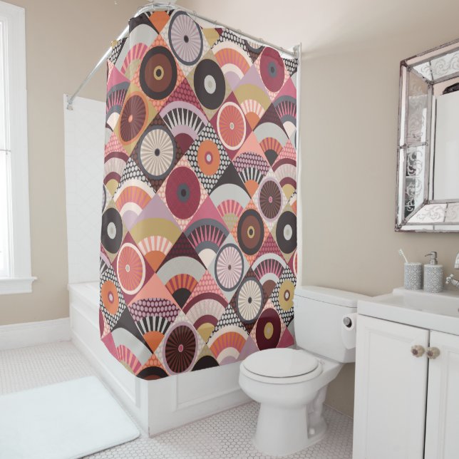 Rideaux De Douche baie de montagne (En situation)