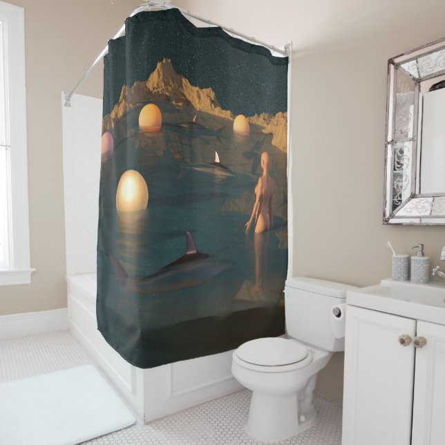 Rideaux De Douche Baignade nocturne (En situation)