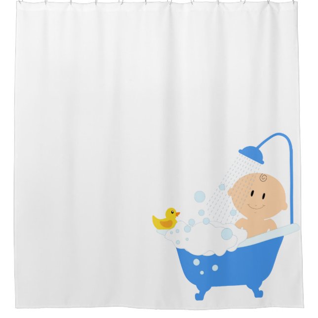 Rideaux De Douche Baignoire Bébé mignonne (Devant)
