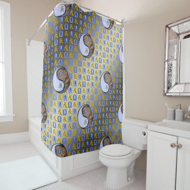 Rideaux De Douche Balance & Dragon de Terre (En situation)