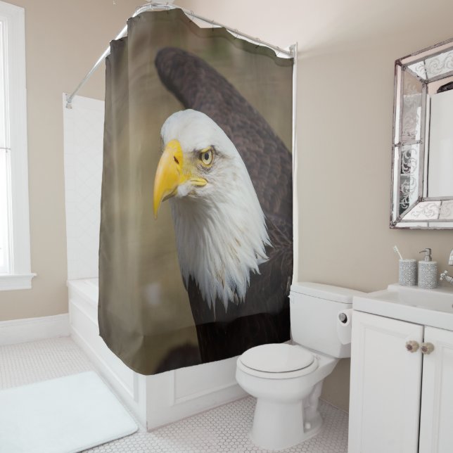 Rideaux De Douche Bald Eagle Spirit – Bold Statement Shower Curtain (En situation)