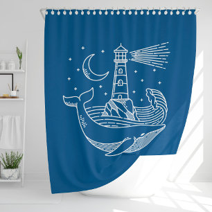 Rideaux De Douche Baleine phare