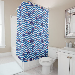 Rideaux De Douche Baleines bleues