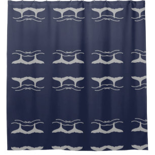 Rideaux De Douche Baleines Tail Motif