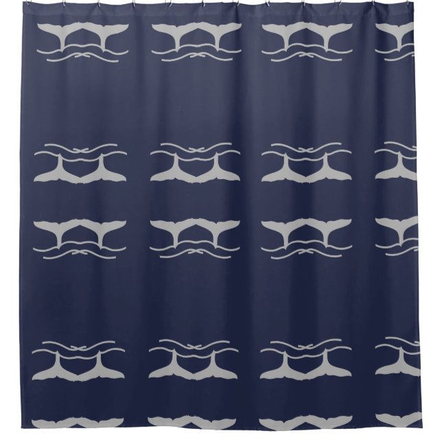 Rideaux De Douche Baleines Tail Motif (Devant)