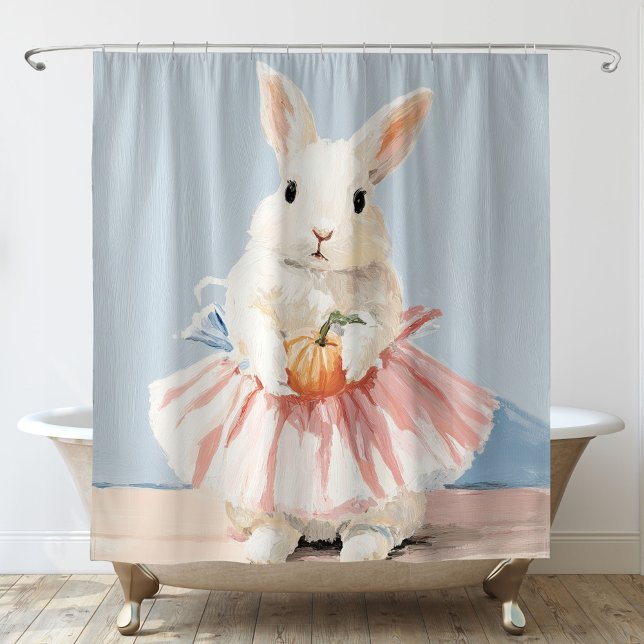 Rideaux De Douche Ballerina lapin chantée automne automne (Créateur téléchargé)