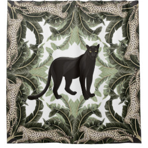 Rideaux De Douche Banana Tree Cheetah Motif tropical