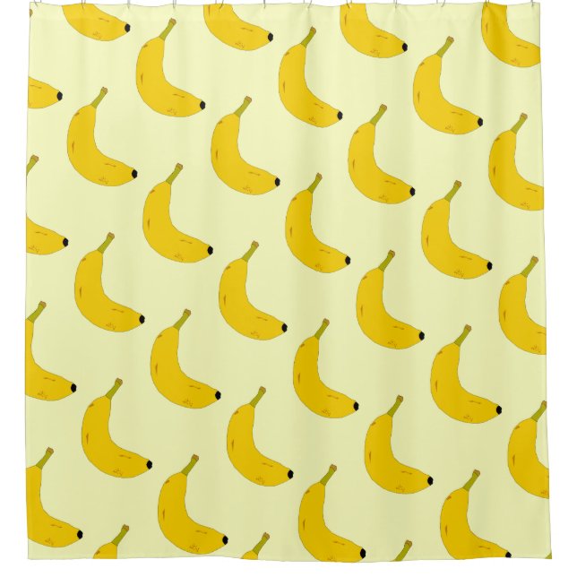 RIDEAUX DE DOUCHE BANANAS MOTIF DANS LE STYLE POP ART  (Devant)