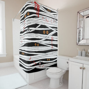 Rideaux De Douche Bandages de maman zombie d'Halloween Déplaisants y