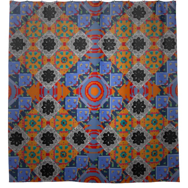 Rideaux De Douche Bandanna shawl, tablecloth fabric design, silk nec (Devant)