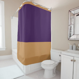 Rideaux De Douche Bande dorée et royale pourpre