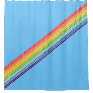 Rideaux De Douche Bandes arc-en-ciel diagonales
