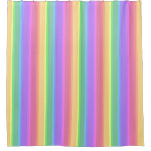 Rideaux De Douche Bandes arc-en-ciel pastel