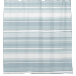Rideaux De Douche Bandes bleu glace
