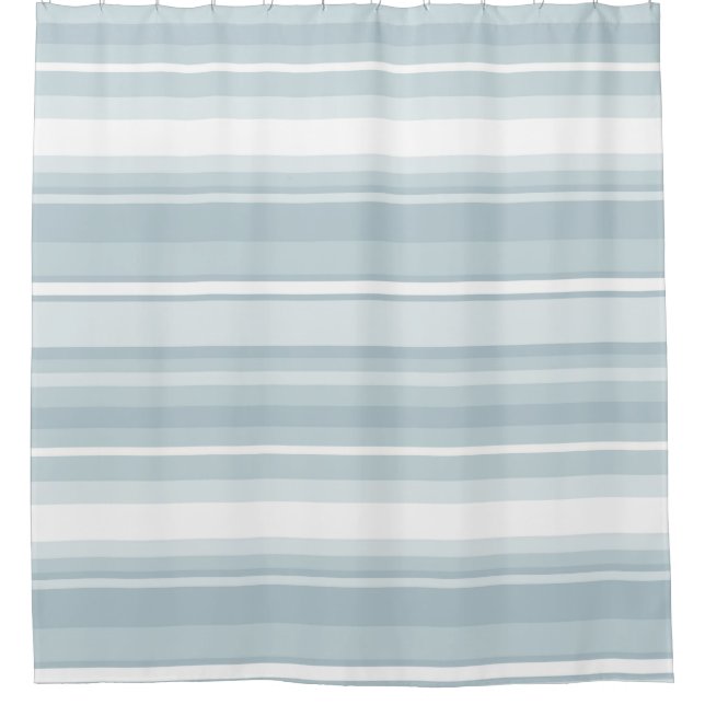 Rideaux De Douche Bandes bleu glace (Devant)