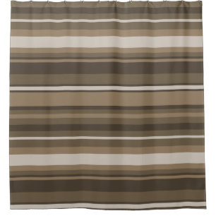 Rideaux De Douche Bandes Brown
