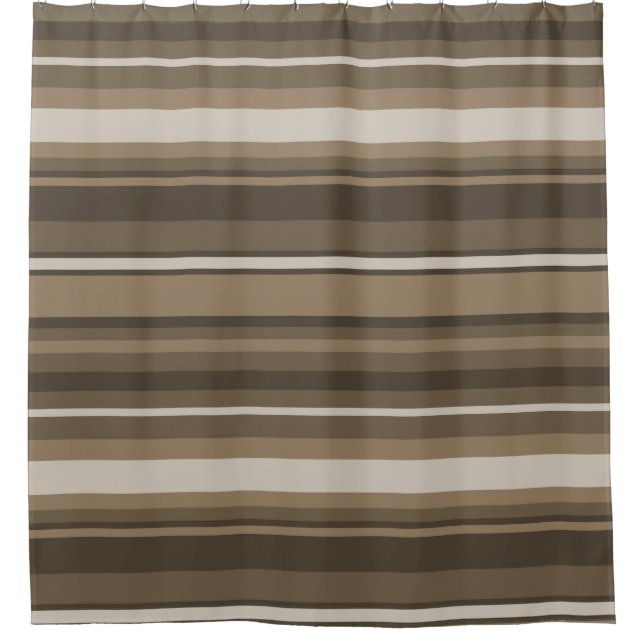 Rideaux De Douche Bandes Brown (Devant)